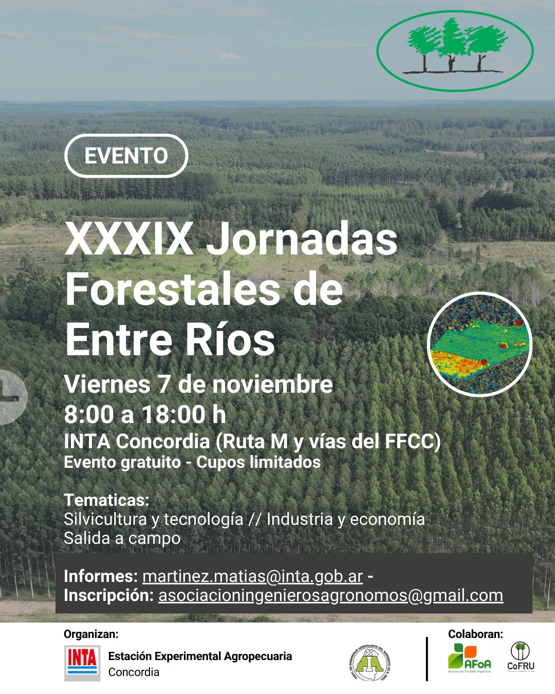 Flyer Evento 39 Jornadas Forestales Entre Ríos