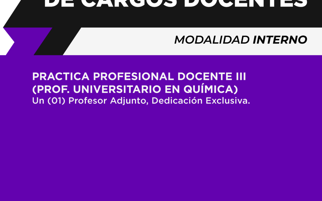 CONCURSO INTERNO – PRACTICA PROFESIONAL DOCENTE III