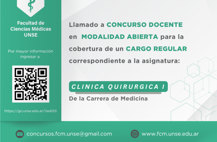 Llamado a inscripción Concurso Docente FCM UNSE