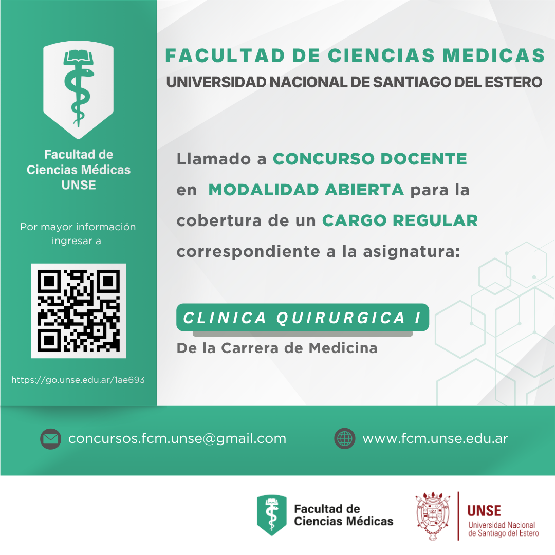 Llamado a inscripción Concurso Docente FCM UNSE