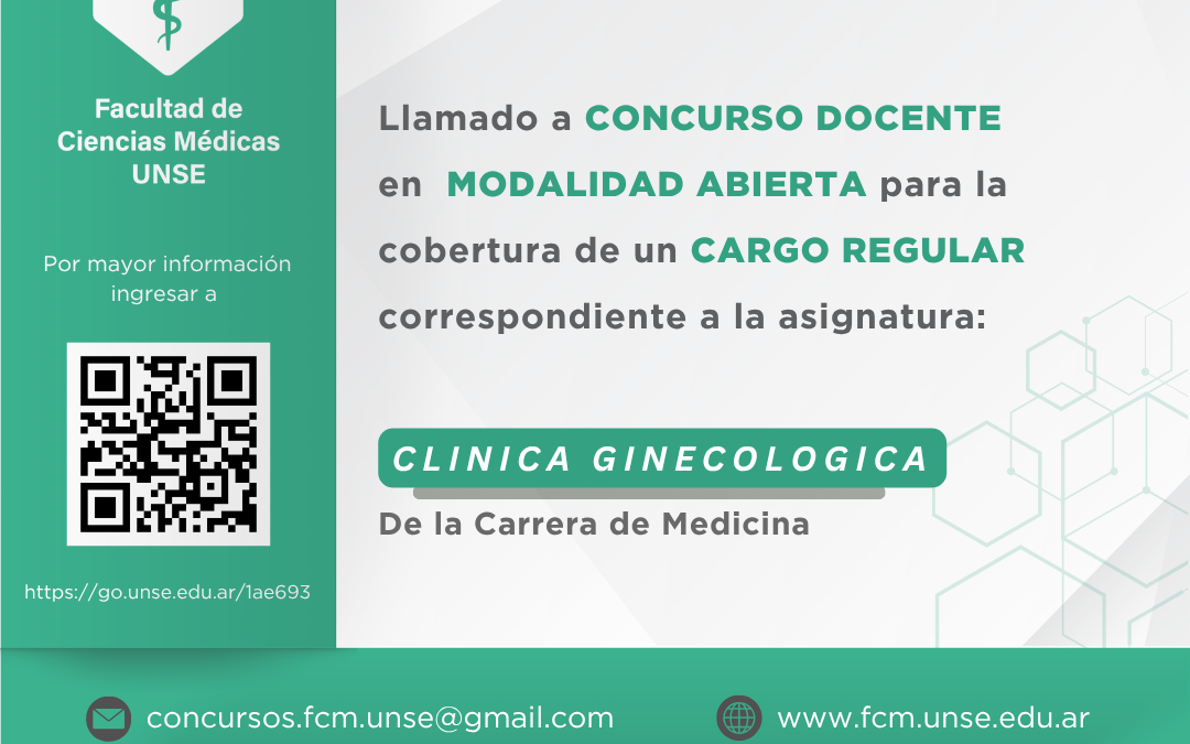 Llamado a inscripción Concurso Docente FCM UNSE
