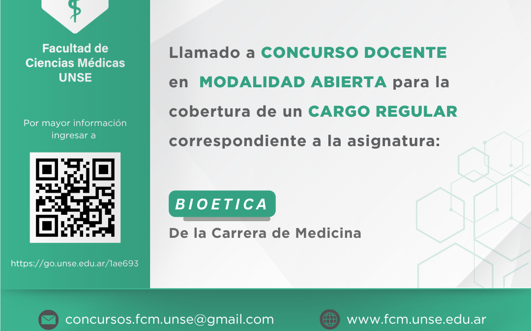 Llamado a inscripción Concurso Docente FCM UNSE