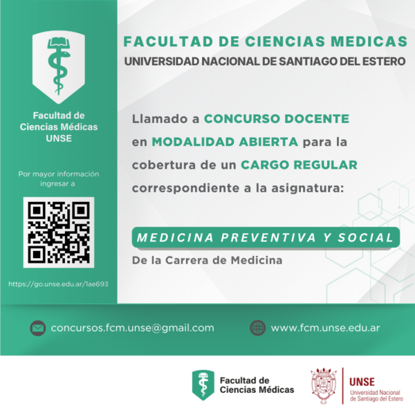Llamado a inscripción Concurso Docente FCM UNSE