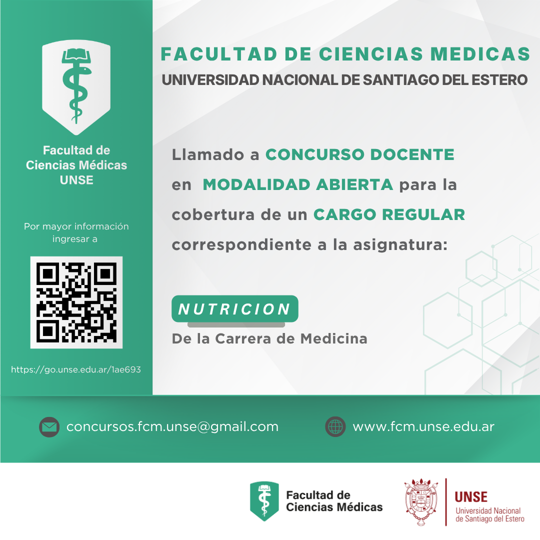 Llamado a inscripción Concurso Docente FCM UNSE