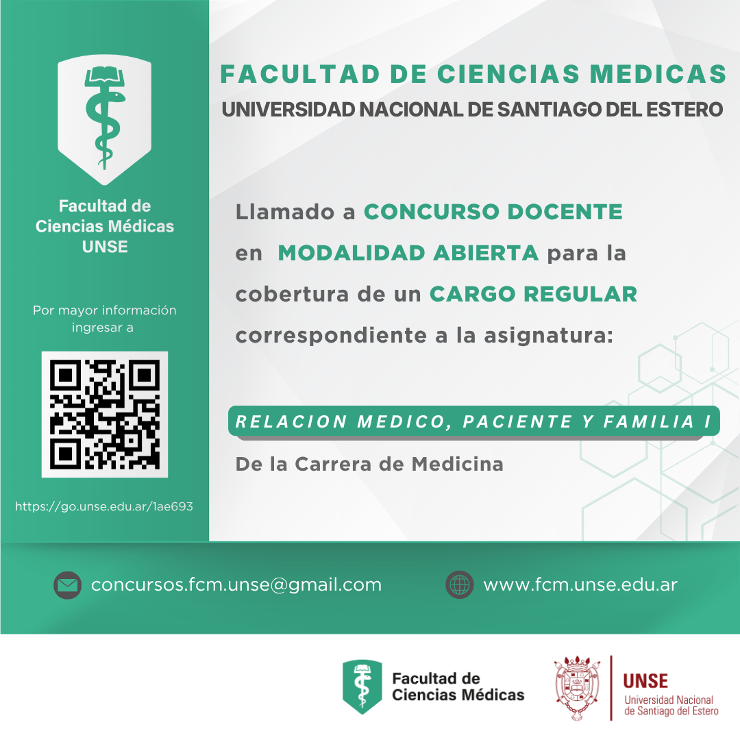 Llamado a inscripción Concurso Docente FCM UNSE