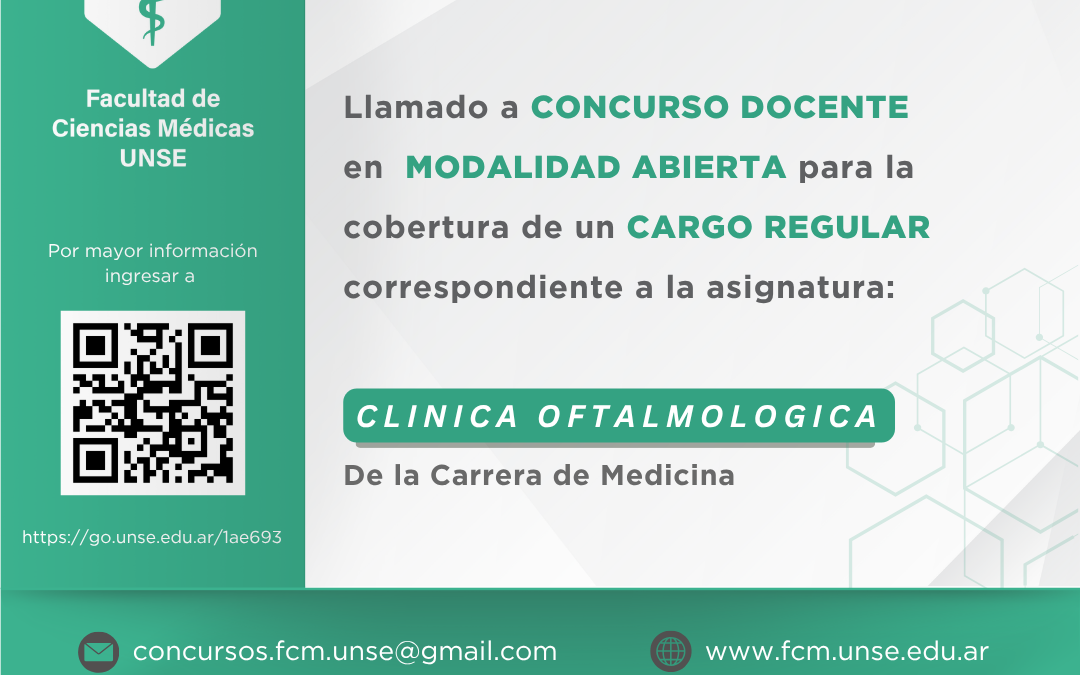 Llamado a inscripción Concurso Docente FCM UNSE