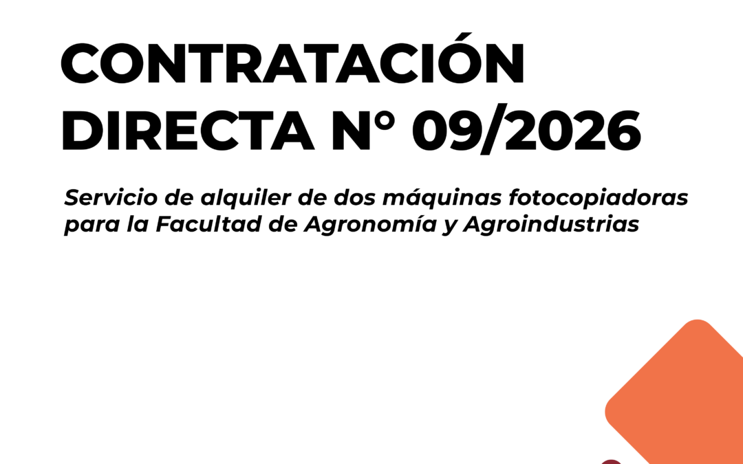 CONVOCATORIA 09/2026 ALQUILER DE FOTOCOPIADORAS